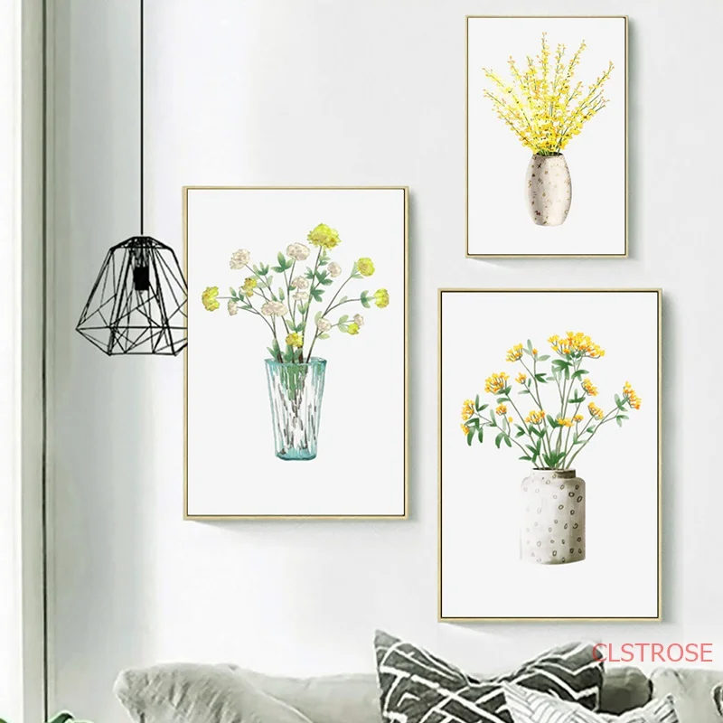 

Minimalist Plant and Flower Poster and Print Wall Art Canvas Flowers Animal Canvas Painting Picture for Living