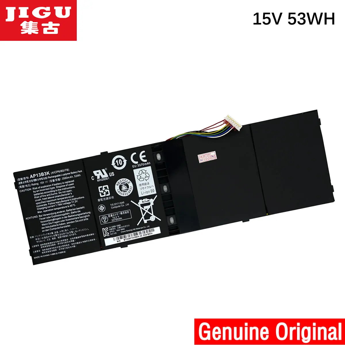 JIGU оригинальный Батарея AP13B3K для Acer Aspire V5 R7 572G 573G 472G 473G 552G M5 583P 572P 571
