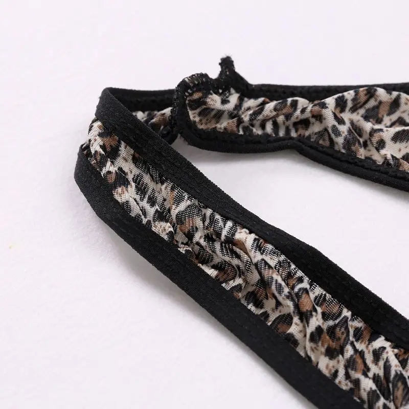Мужская сексуальная эротическая подвязка нижнее белье сплошной цвет леопард v