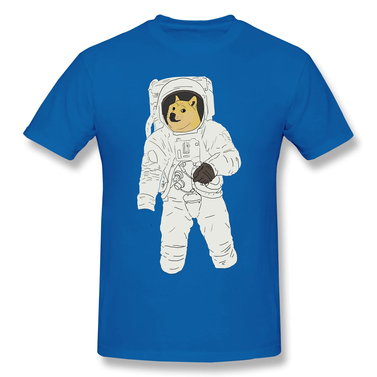 

Men Clothing Dogecoin T-Shirt Space Doge Classic T-Shirt Fashion Short Sleeve