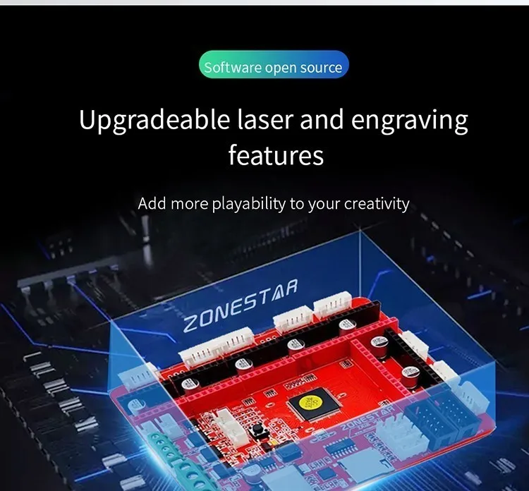ZONESTAR Z10 Lager Размер 3d принтер одиночный/двойной экструдер Автоматическое Смешивание цвета с закаленным стеклом Горячая кровать быстро собранный