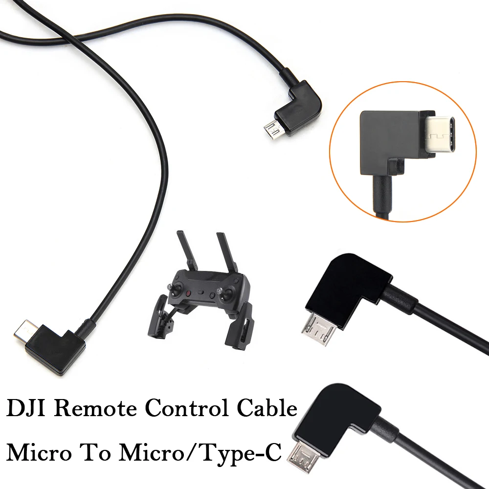 Кабель для передачи данных DJI Spark/MAVIC Pro/Mavic 2 Air/Mini Control Micro USB-кабель типа C IPhone Xiaomi