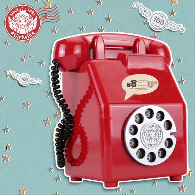 

Retro Cute Telephone Piggy Bank Home Decor Creative Children's Savings Toys Gift for Friends Kids