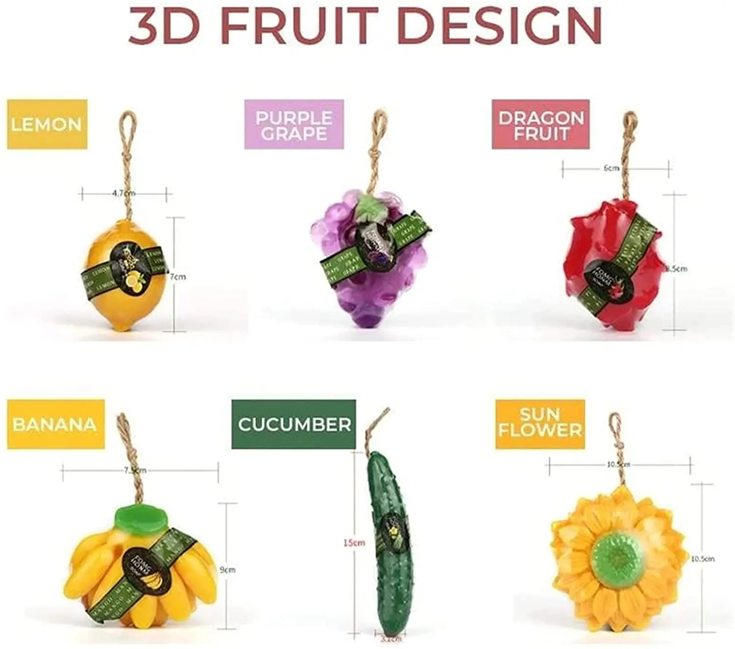 Мыло ручной работы с эфирным маслом мыло 3D фруктовым тайское органическое