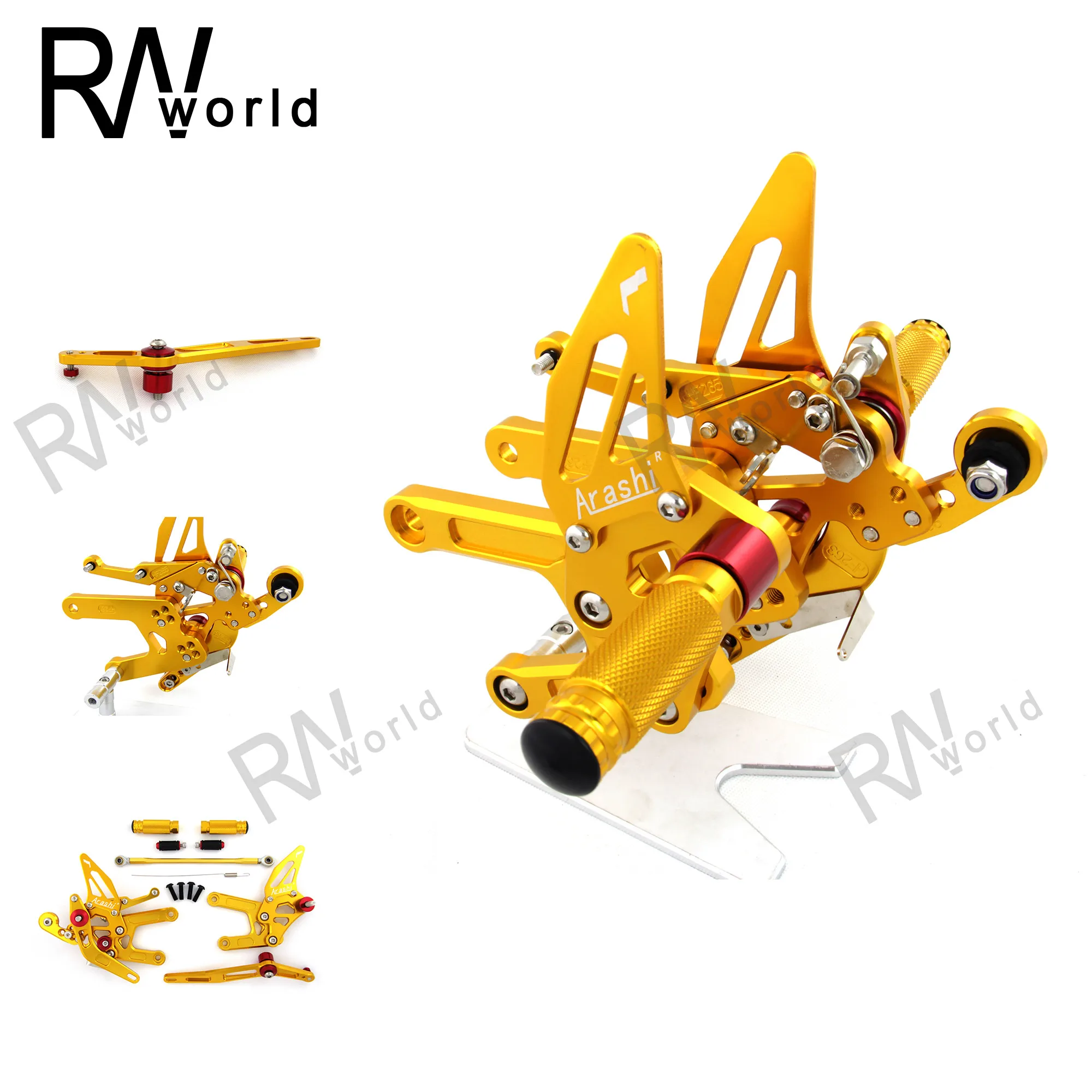 Rearset Подножка для YAMAHA YZF R6 2006 2016 CNC Регулируемые задние комплекты Подножки педаль