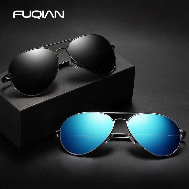 FUQIAN классические поляризационные солнцезащитные очки мужские Модные