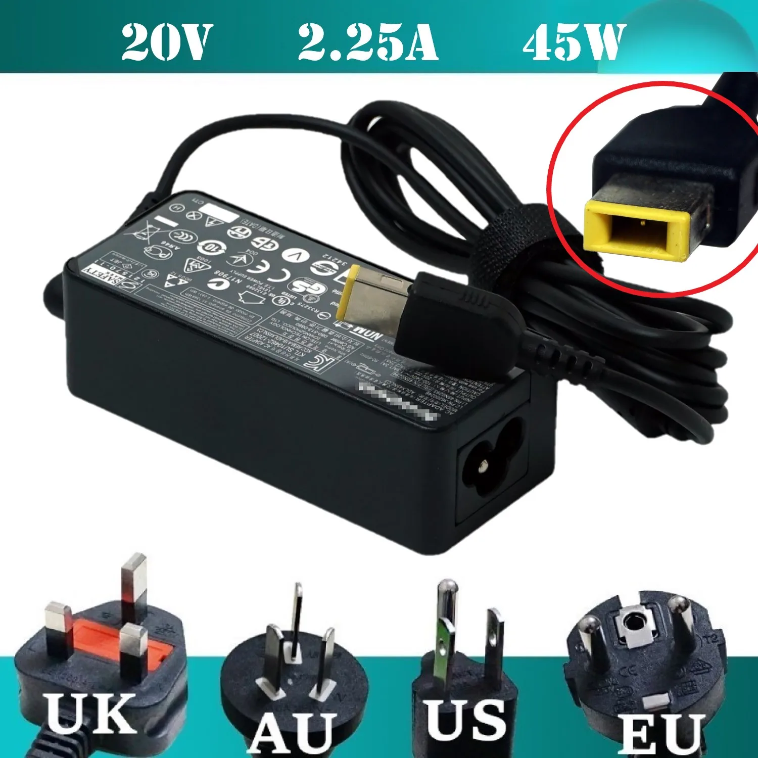 

Зарядное устройство для ноутбука Lenovo Thinkpad ADLX45NLC3 ADLX45NDC3A ADLX45NCC3A 0C19880 59370508 ADLX45NLC3A, 20 в, 2,25 А, 45 Вт
