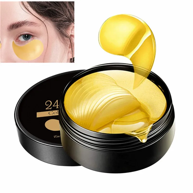 

Collagen 24K Gold Eye Mask Seaweed Eye Patch Gel Remove Dark Circles Anti-Puffiness Anti-Aging Moisturizing Eyes Care-60pcs