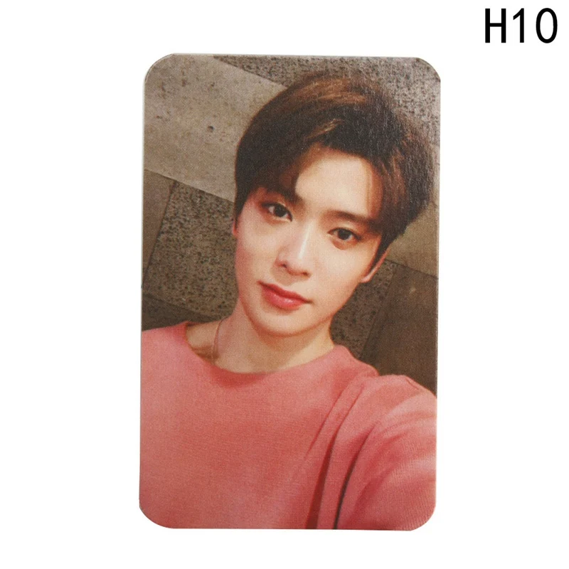 Белая версия Taeyong Mark KPOP NCT 127 самодельный эмпатия открытки в Альбом Плакат черный автограф фотобумага - Цвет: H10
