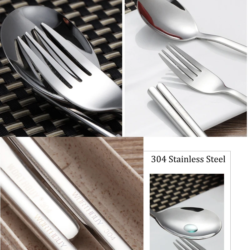 Набор посуды из 3 предметов набор столовых приборов для путешествий и кемпинга