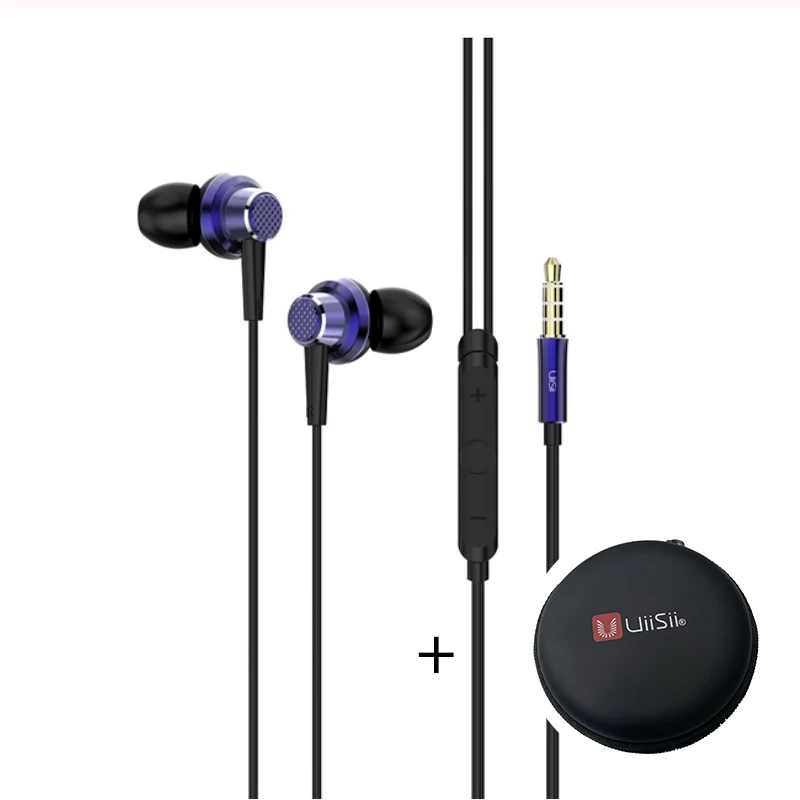 GT900 Blue And Box UiiSii GT900 наушники-вкладыши Проводные металлические стерео наушники, 12 мм Динамический драйвер для высокой чувствительности сенсорной регулировки тона - Цвет: GT900 Blue And Box