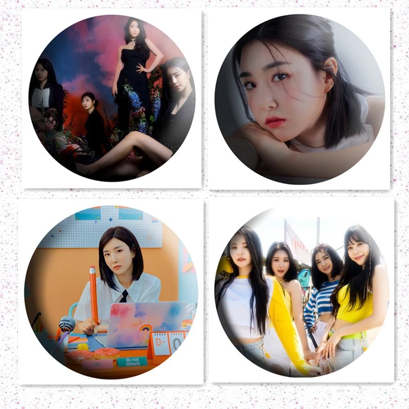 

KPOP Yuna Minyoung Yugeong Eunji Mini Album Summer Queen Brooch Badge BRAVE GIRLS Mirror Pendant Keyring Bag Accessories D96