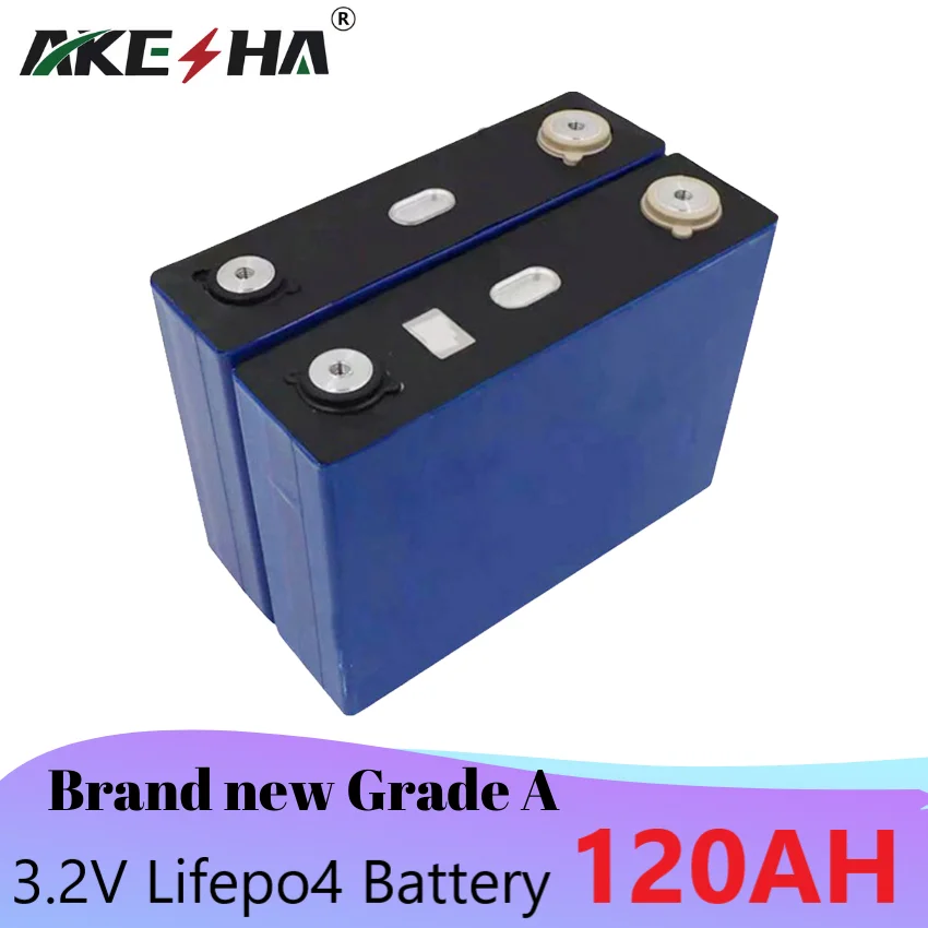 

AKESHA 48PCS 3.2V 120ah Lifepo4 battery 12V 24V PACK Deep Cycle LFP Lithium Iron Phosphate Lithium Cell EU US CA RU TAX free