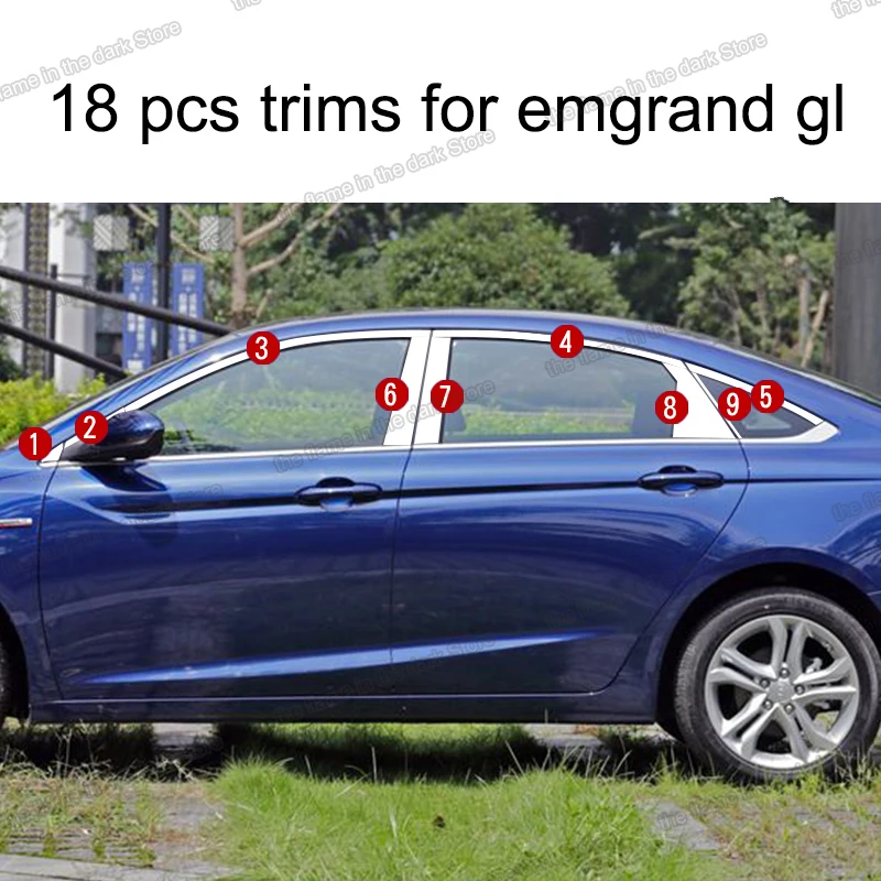 Lsrtw2017 304 нержавеющая сталь автомобильные окна для geely emgrand gs gl 2016 2017 2018|trim|trim car |
