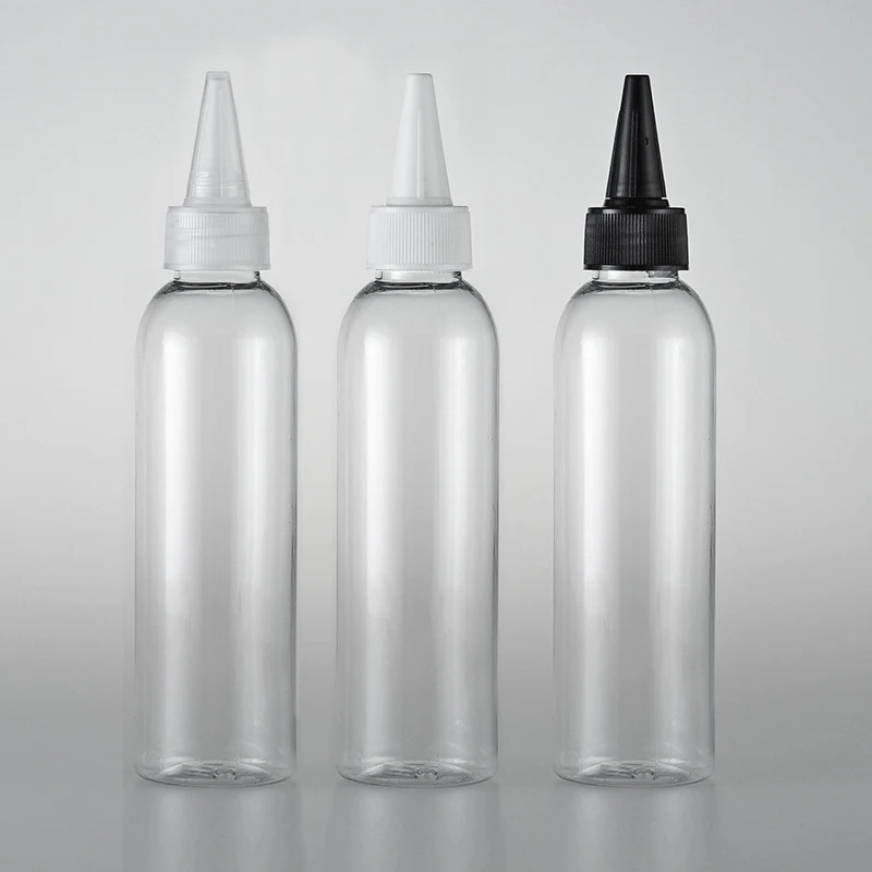 

50pcs 120ml Empty Cosmetic Bottles Screw Caps, Refillable Liquid Plastic Container For Shampoo Lotion Flower Water Travel Size