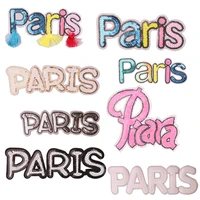 1 pcs pairs sequin icon iron on patches for clothing diy stripes clothes patchwork stickers for children custom badges