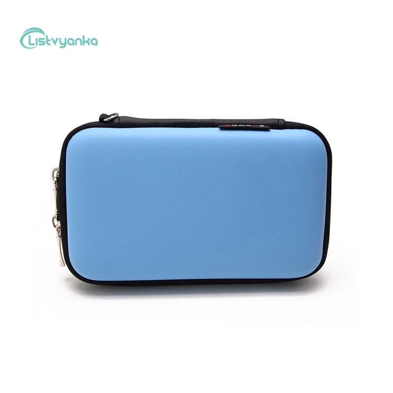 Blue Цифровая сумка для хранения, коробка для наушников, сумка для зарядного устройства, органайзер для кабеля, чехол для проводов, флешек, USB оболочка, электронные аксессуары, сумка - Цвет: Blue