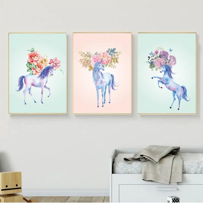 

Animal and Plant Decoration Painting Blooming Flowers Poster Hd Print Picture Wall Art Decoration Frameless Style