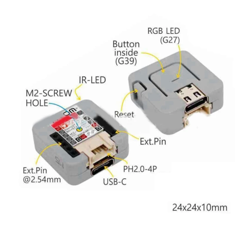 Смарт-оборудование M5Stack макетная плата ATOM Lite ESP32 встроенная 3D антенна Блокируемый
