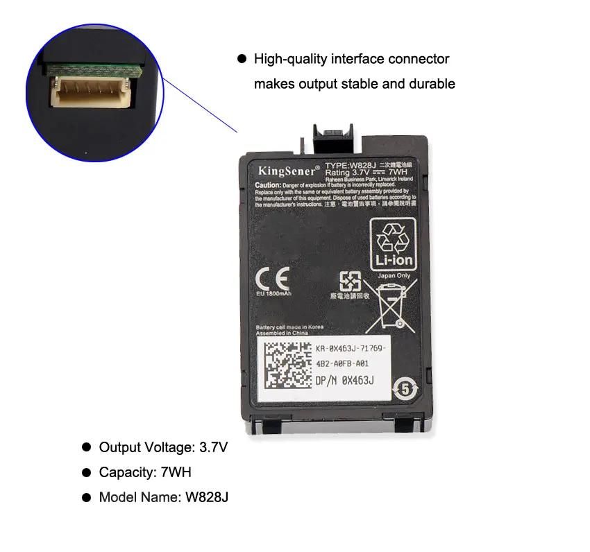 Raid-контроллеры KingSener W828J батарея для Dell PowerEdge M600 M610 M910 H700 PERC 6/i X463J 0X463J H145K J321M 3 7 V 7Wh |