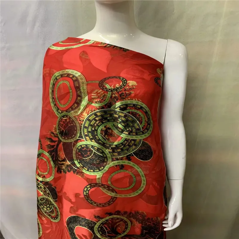 5 ярдов! Самая красивая шелковая кружевная ткань атлас для платья Новое