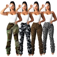 sexy camouflage print jeans women leopard high waist pant autumn casual harem pants streetwear clothing club party night trouser