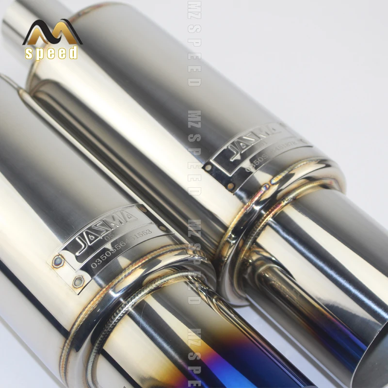 Автомобильная выхлопная труба 51 мм вертикальный барабан для автомобиля задних