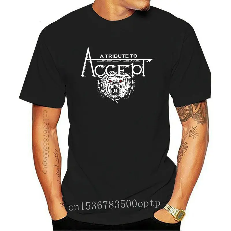 

New Accept Rock Band T-Shirt Logo Shirt Black White Tshirt Men'S Free Shipping Printed Tee Shirt