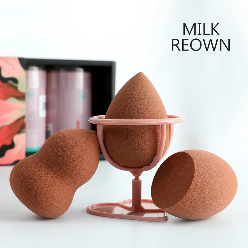 Набор губки для макияжа пуховка держатель блендера гидрофильный не потерянный