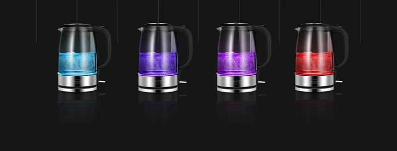 Xiaomi стеклянный электрический чайник для воды из нержавеющей стали домашний светодиодный светильник чайник 1.7л 220 В контроль температуры анти-сухой Электрический чайник