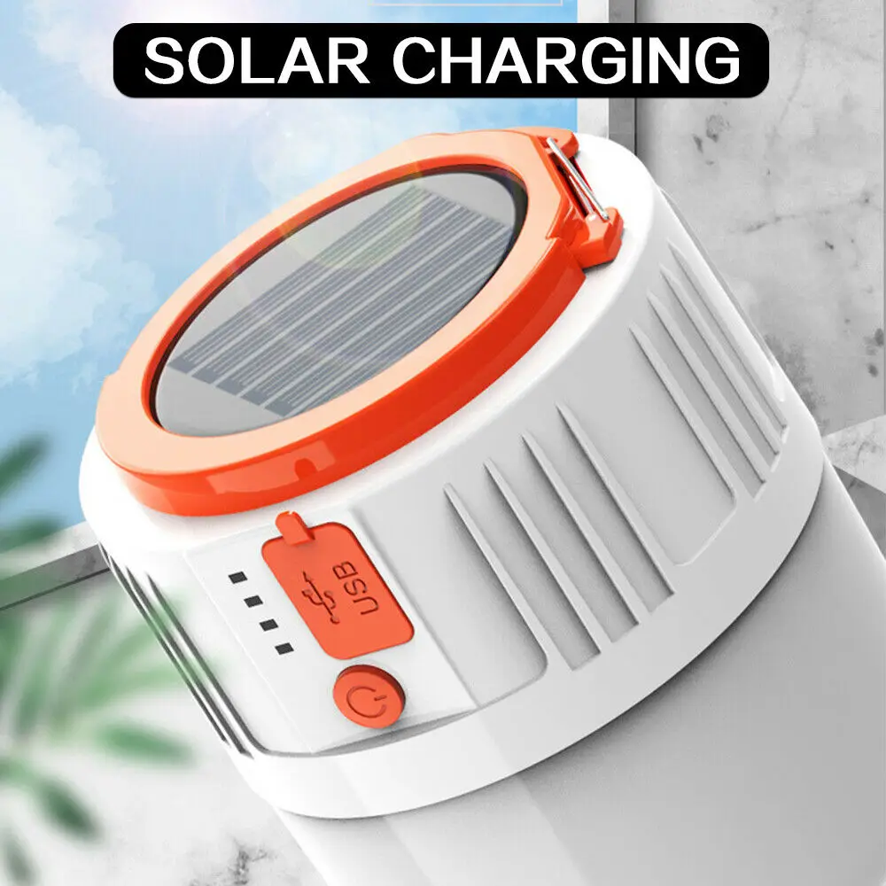 360°Lighting Solar/USB LED Lamp Bulbs 5 Modes Rechargeable Camping Light Waterproof Lantern Night Outdoor Mobile Emergency |