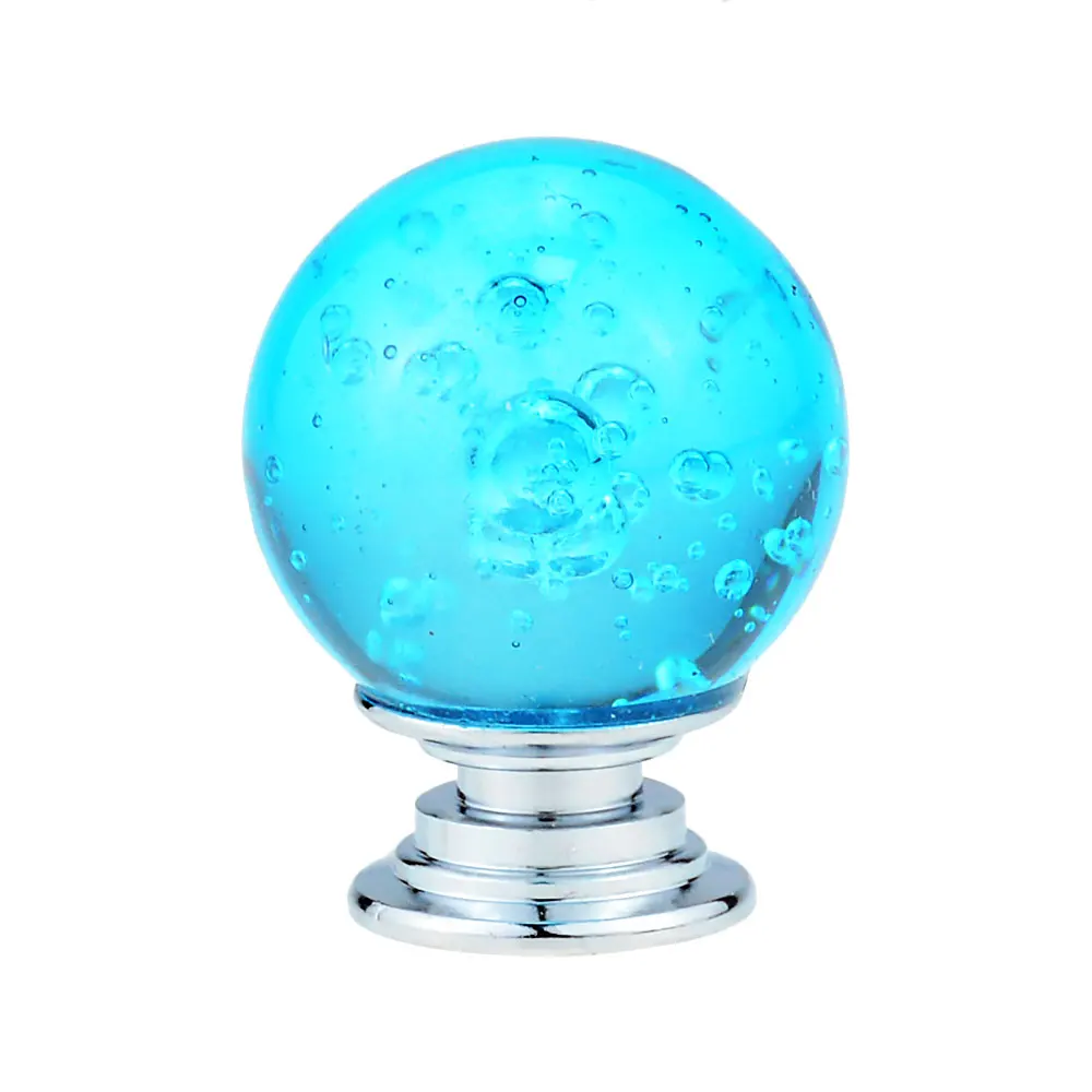 Круглая ручка с шариком пузырьком 10 шт. круглые ручки из хрустального стекла для