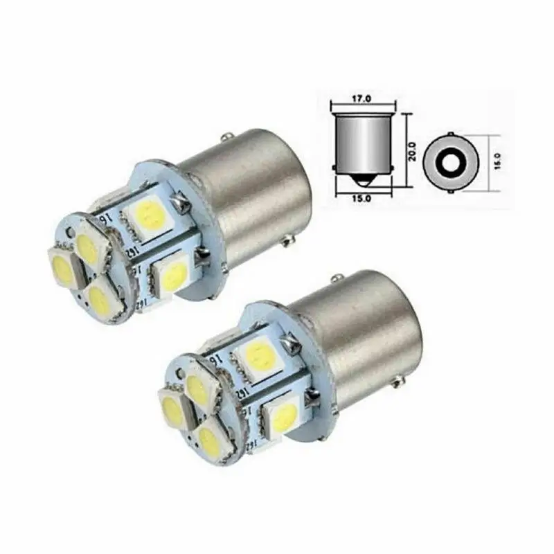 2 шт. BA15S R5W 1156 5050 8SMD светодиодный автомобисветодиодный поворотники стояночные