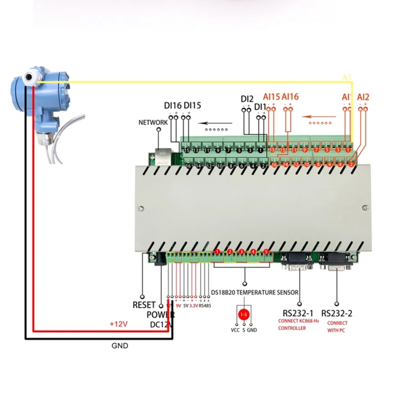 

1 2 3 4 5 Meters Diesel Oil Level Sensor Output 0-5V Voltage High Temperature Resistance for Smart Home Kit Automation KC868-COL
