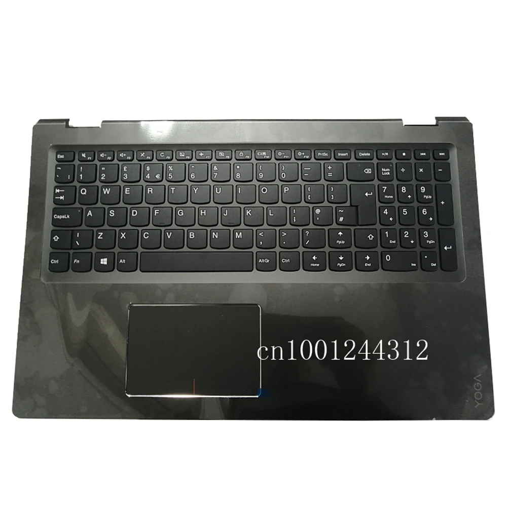 

New For Lenovo FLEX 4-15 ideapad Yoga 510-15 510-15ISK UK Palmrest Upper Case Keyboard Cover Dark gray no-Backlit 5CB0L66075