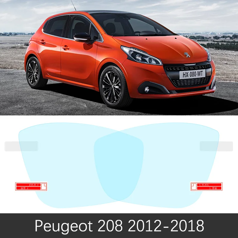 Peugeot 208 Для peugeot 208 208GTI GTI 2012~ полное покрытие Зеркало заднего вида непромокаемые Анти-противотуманная пленка аксессуары 2013 - Название цвета: Peugeot 208