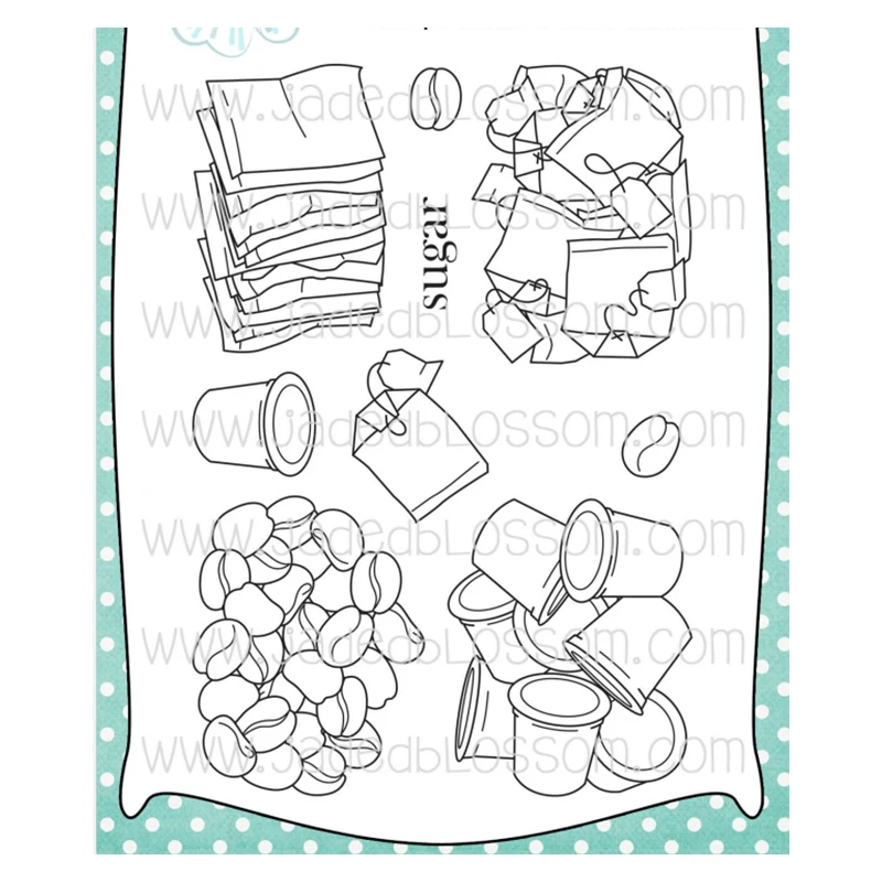 

2022 New Arrival Coffee Beans Mold Metal Cutting Dies and Rubber Stamps for Scrapbooking Seal Craft Stencil Die Cut Album Sheet