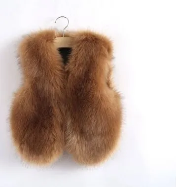 Детская одежда модная осенне зимняя куртка из искусственного меха детский жилет