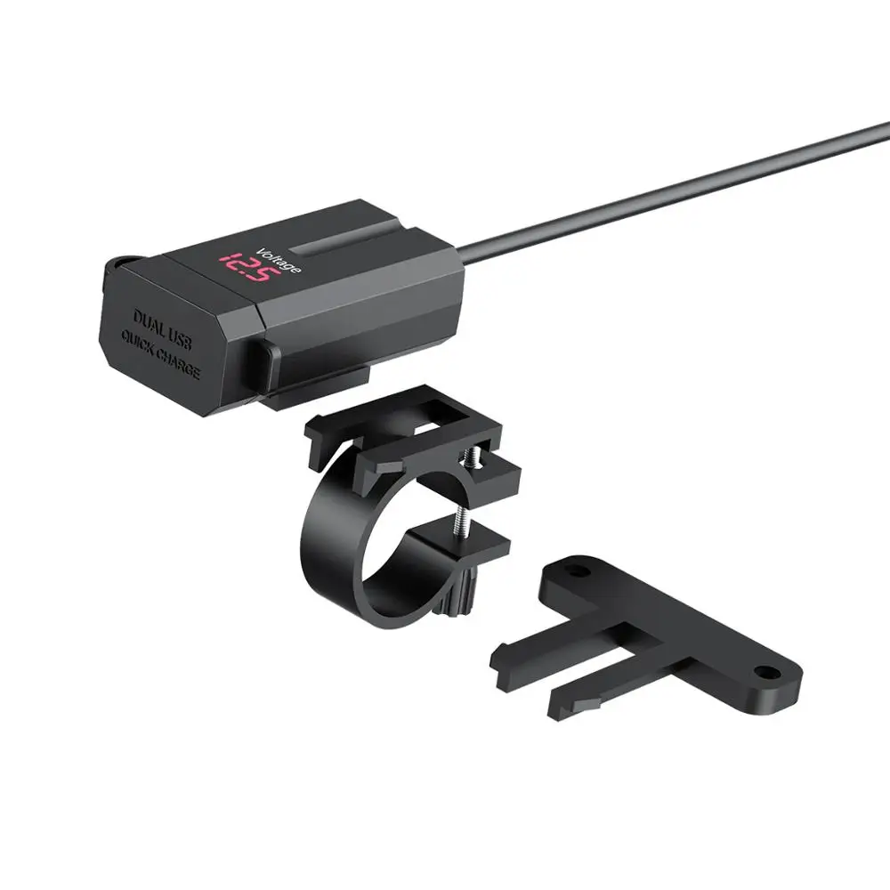 Водонепроницаемое мотоциклетное Зарядное устройство USB 3 1 а/5 В с вольтметром и