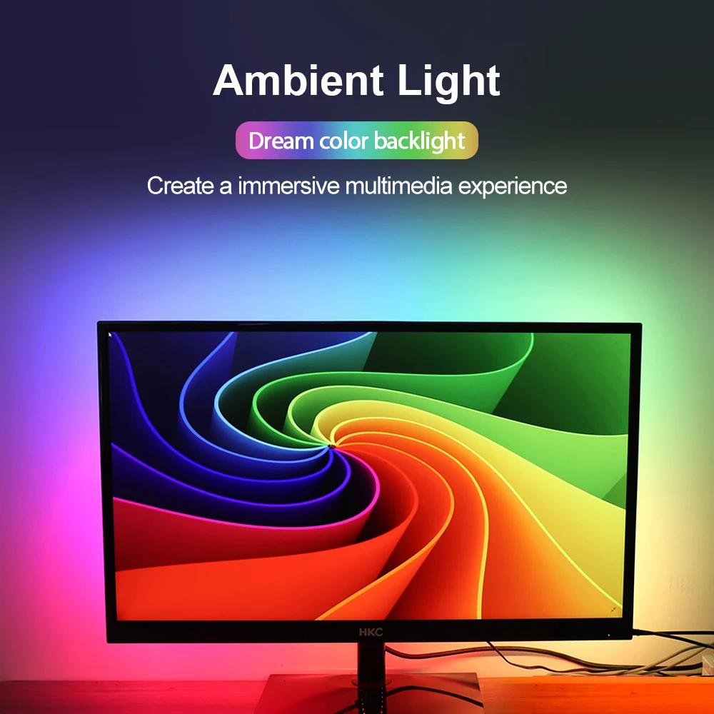 Светодиодная подсветка для телевизора Dream RGB лента 5050 WS2812B освещение 5 В HD TV