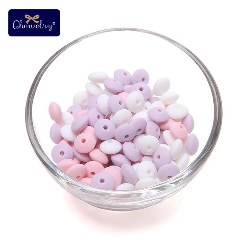 40PC Pink Series Перламутровый силиконовый Прорезыватель 10 мм 20 шт Силиконовые Бусины DIY Бусины Пищевой класс силиконовые счеты бусины зубные кольца для детей ожерелье Успокаивающая игрушка - Цвет: 40PC Pink Series