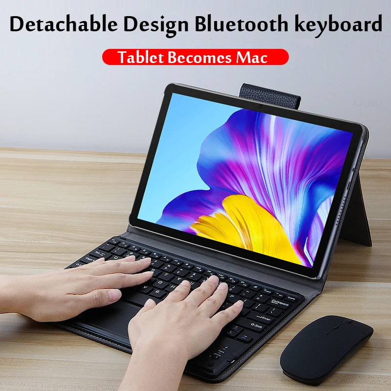 

Чехол с клавиатурой и тачпадом Bluetooth для Huawei MatePad T10S AGS3-L09/W09, чехол для Mate Pad T10 AGR-W09/L09, кожаный чехол для планшета 10,1 дюйма