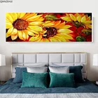 QIANZEHUI, алмазная 5D Вышивка сделай сам, круглая Алмазная Цветущая подсолнухая полная Стразы 5D алмазная живопись, вышивка крестиком