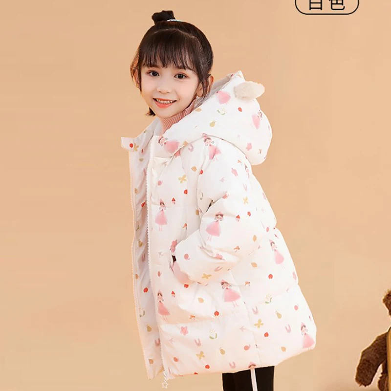 Детская пуховая куртка для девочек зимнее пуховое пальто | одежда и обувь