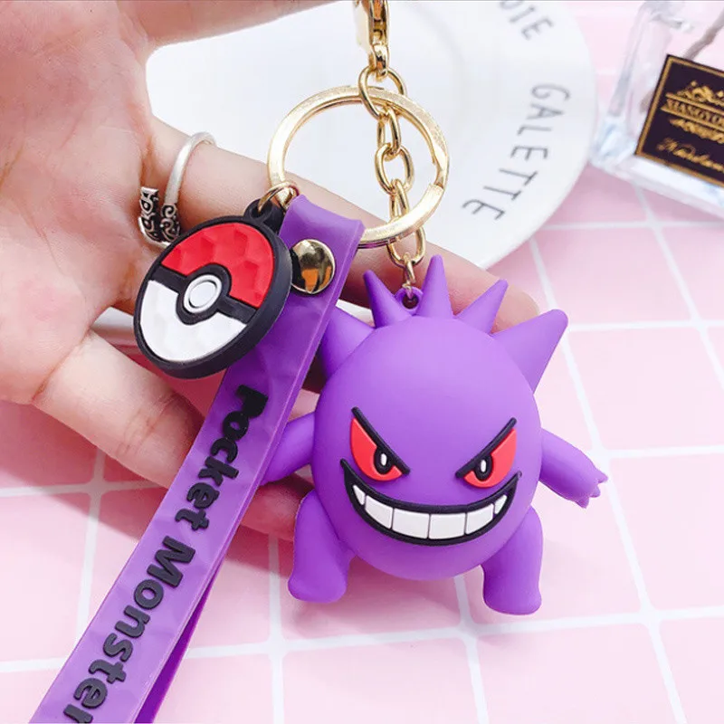 type 5 3D Аниме Фигурка Pokemon Go брелок милый Пикачу кольцо для ключей с игрушкой орнамент подвеска брелок для ключей детский брелок подарок - Цвет: type 5