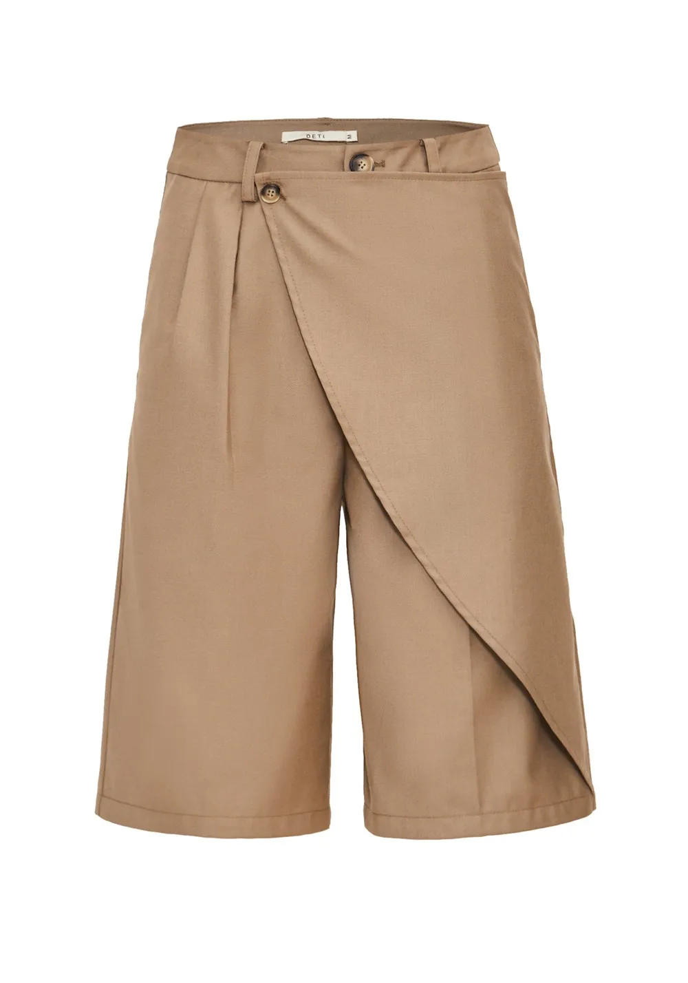 

Повседневные свободные однотонные шорты с запахом на пуговицах