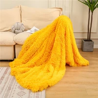 soft long plush double sided blanket multi purpose winter warm shaggy sofa chair throw blanket fluffy furry bed cover bedspread