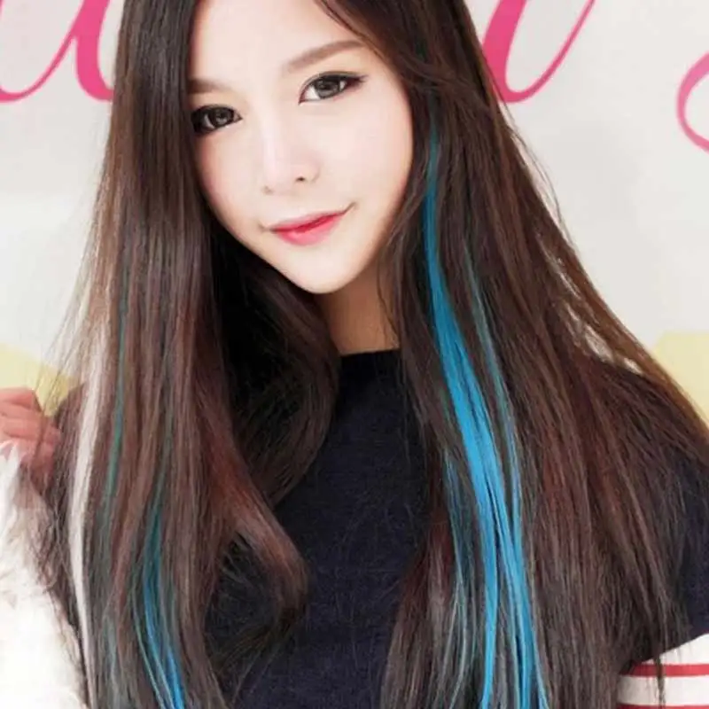 Светильник лый блонд длинные панк клип на волосы прямые расширения MH88 | Красота и