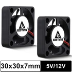 2 шт. 3 см 30 мм x 30 мм x 7 мм DC 5 в 12 В 30x7 мм бесщеточный кулер 2-контактный 2,0 30 мм x 7 мм Мини Вентилятор охлаждения 30x30 мм 3007 втулка