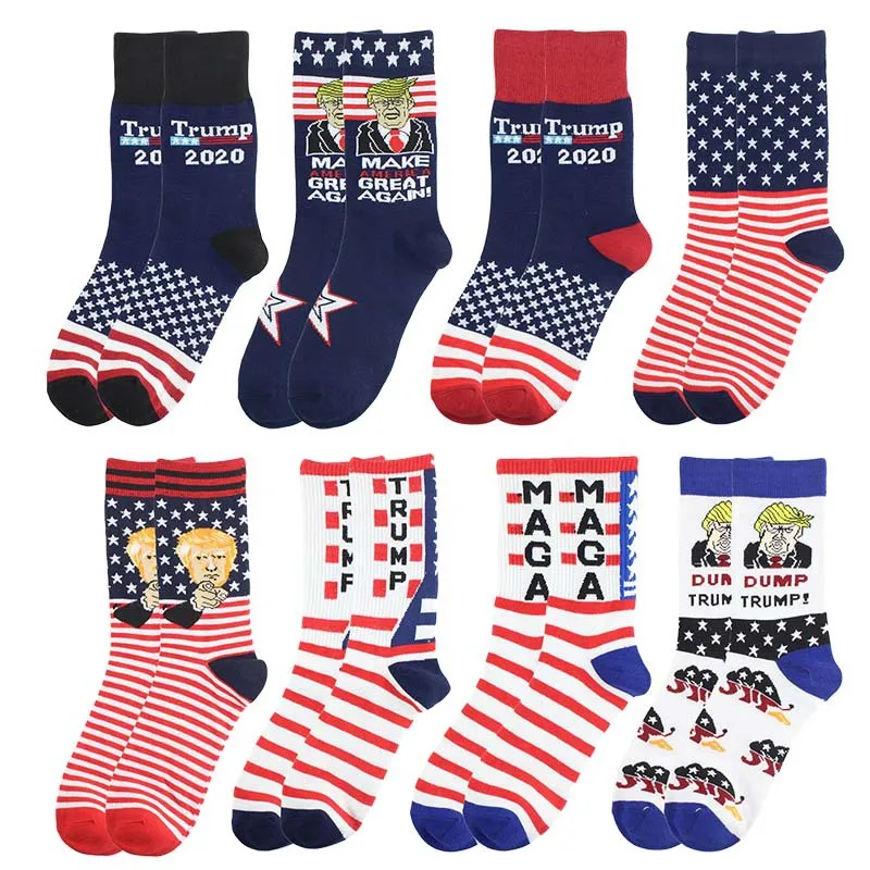 Креативные носки Дональд Трамп Make America Great Again Национальный флаг звезды полосы